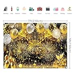 Black Gold Glitter Backdrop Black and Gold Ballon Photography Background Prom Send Off 2026 Wedding Birthday Party Decoration Banner Photo Supplies (Gold, 7x5FT(82 x 59 inch)) - Image 5