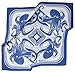 Octopus Bandana, Blue, Hand Printed Handkerchief, 100% Cotton, Hair Scarf, 22