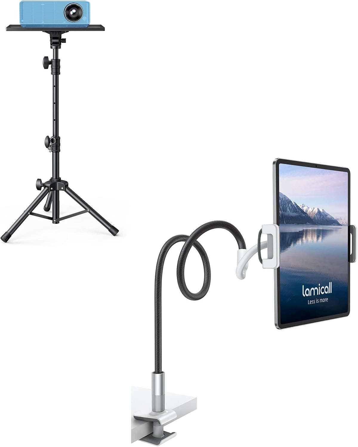 Lamicall Projector Laptop Tripod Stand & Gooseneck Tablet