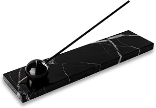 Incense Holder Black Marble Tray Incense Burner Modern Minimalist Home Deco and Desk Incense Holder for Sticks