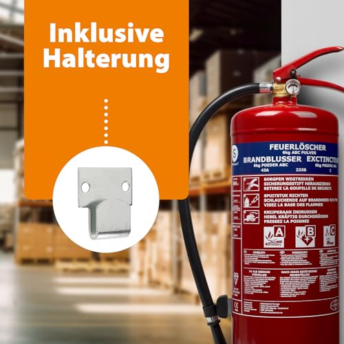 Smartwares Pulverlöscher – 6 kg – für ABC Brände – mit Halterung – FEX-15167 – Ansicht 6