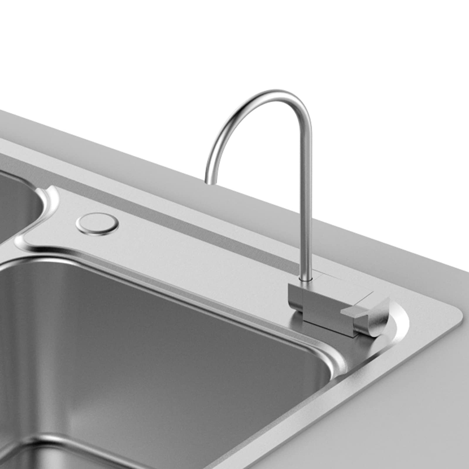 Grifo de fregadero de cocina con cuello de cisne cepillado para sistemas de ósmosis inversa, duradero, elegante, fácil de instalar, perfecto para agua potable limpia