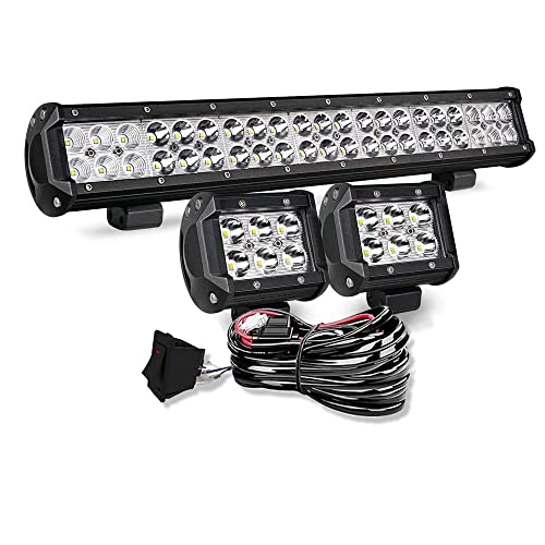 KEENAXIS 20 Inch LED Light Bar 126W Spot Flood Combo