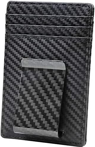 Travelambo Money Clip Wallet for Men Slim Minimalist Front Pocket Wallet Card Holder RFID Blocking