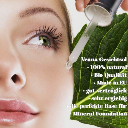 Mineral Make Up 9 g + Premium Bio olej z pestek moreli 100 ml, certyfikat DE-Öko + Kabuki 20 odcieni kolorystycznych, do skóry normalnej/suchej, Nuance Suede