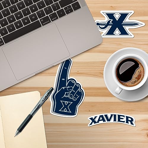 Image of Xavier University 10ct Vinyl Large Deluxe Stickers Variety Pack - Laptop, Water Bottle, Scrapbooking, Tablet, Skateboard, Indoor /Outdoor - Set of 10