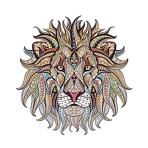 ZHOUBA Parche termoadhesivo para ropa, diseño de león, color dorado Cover