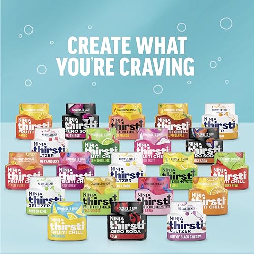 Image of Ninja Thirsti XL Low-Calorie SODA Lemon-Lime Flavored Water Drops | 3 Pack, Only Compatible with the Ninja Thirsti Ultimate Drink System WC3000 Series, WCFXLLNLAM