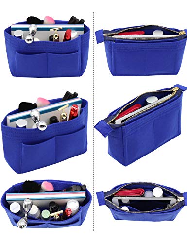 Lexsion Organizer,Bag Organizer,Insert Purse Organizer With 2 Packs In One Set Fit Neonoe Noé Series Perfectly Blue #TOP2