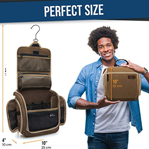 Dd D&D Wanderlust Hanging Travel Toiletry Bag For Men And Women – Large Cosmetics, Makeup And Toiletries Organizer Kit With 10 Compartments, Ykk Zippers, Xxl Metal Swivel Hook, Water-Resistant Nylon #TOP6