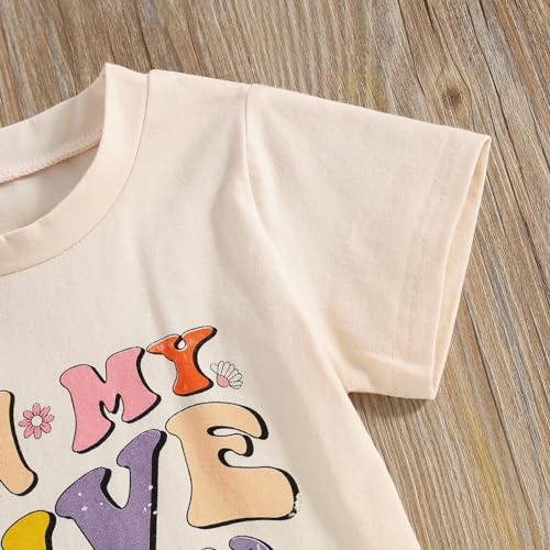 Kids Toddler Baby Girls Birthday T-Shirt in My ONE/Two/Three/Four/Five/SIX Year Old Era Retro Groovy Top3