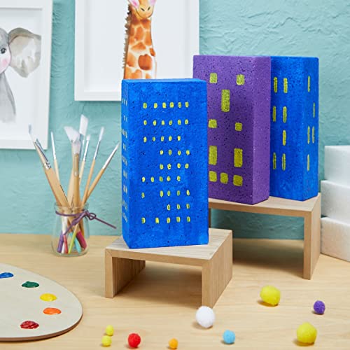 image for Juvale 6 Pack Foam Blocks for Crafts, Polystyrene Brick Rectangles for