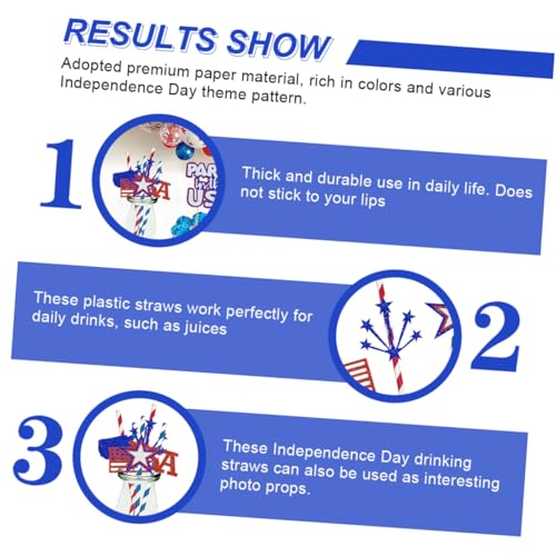 Pitillos de papel para fiesta día independencia 20 pcs miniatura 7