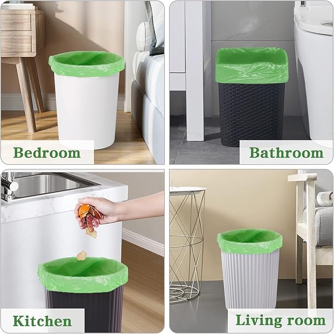 Image of Premium (Green) Garbage Bags for Dustbin /Trashbin | Small 19 x 21 Inches | 30 Pcs X Pack of 8 Rolls (240 Pcs) - Box Packing