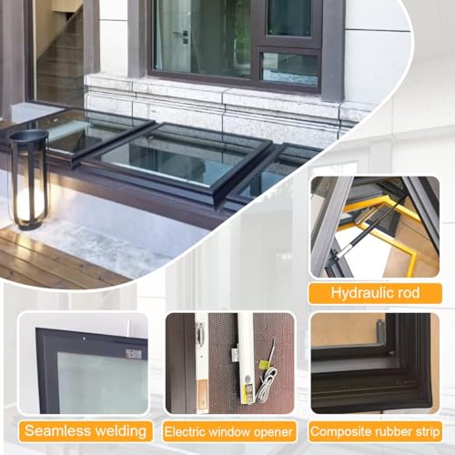 Ventilación de techo de edificio y ventana de techo con apertura automática 6