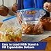 Hefty Slider Freezer Kitchen Storage Bags, Gallon Size, 56 Count