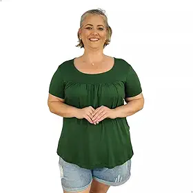 Blusa Feminina Moda Evangélica Plus Size Senhora Manga Curta