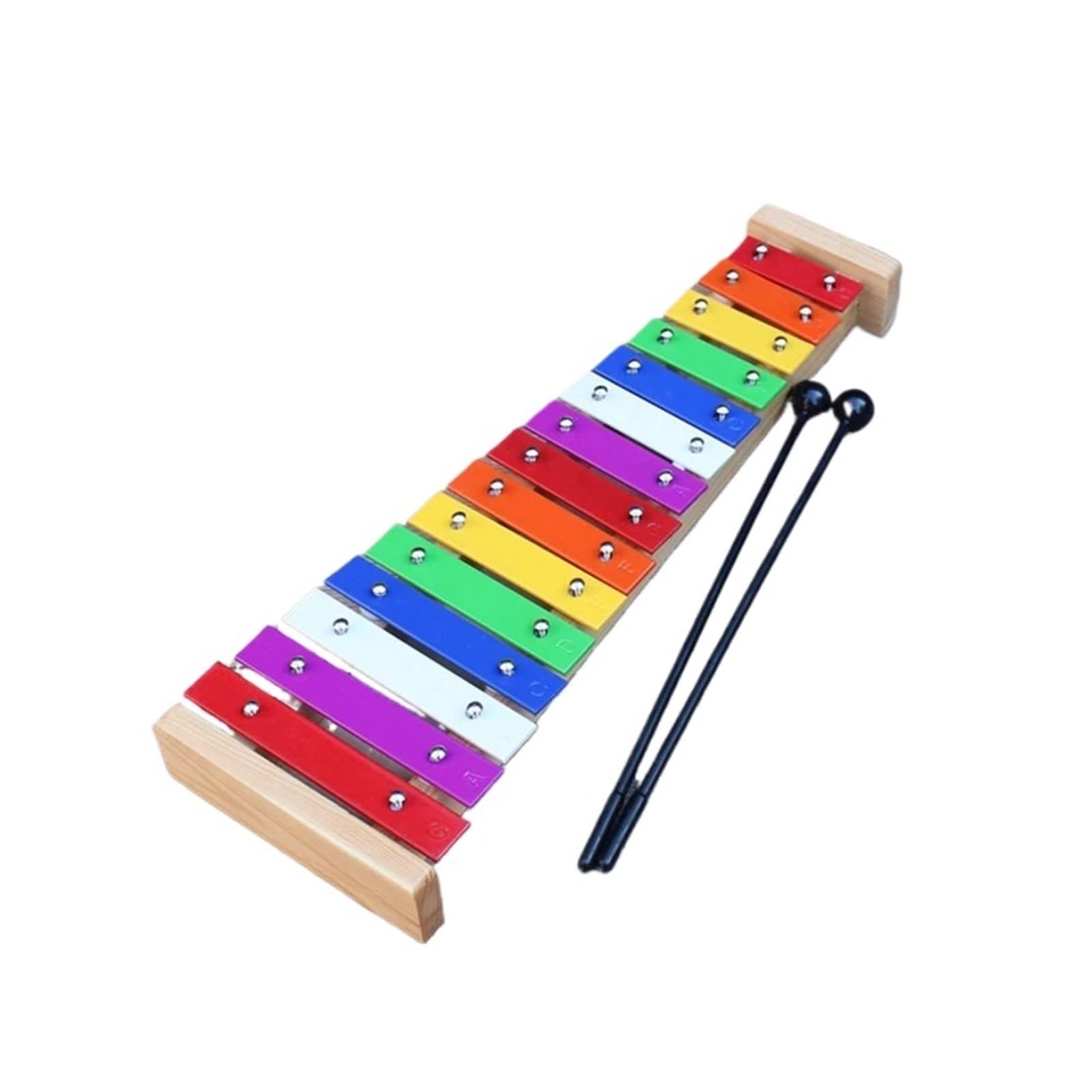 15 Keys Xylophone | Tastiera musicale Strumento musicale in metallo Pianoforte in legno
