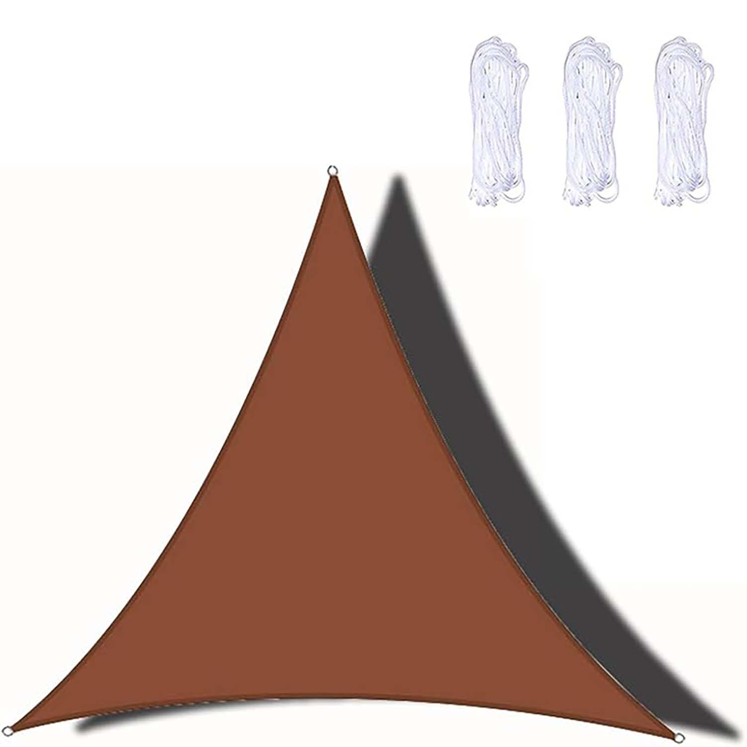 Voile d'ombrage triangle pour terrasse et jardin tissu Oxford imperméable
