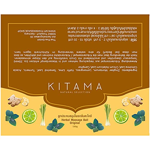 Kitama Kräuterstempel 150g (Gramm) Thai Kräuter Original (10 Stk.) für Wellness Massage Spa - Image 4