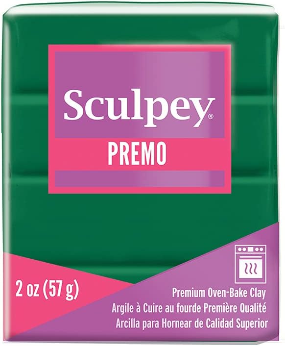 Sculpey Premo Polymer Clay 2oz-Forest Green