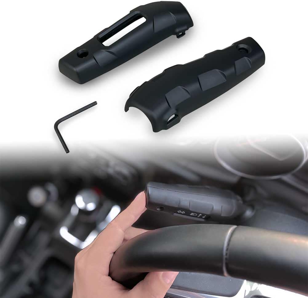 AZUTO Turn Signal Lever Extension Blinker Switch Extension for Jeep Wrangler (JL) / Gladiator (JT) 2018-2026 Black Color Wrangler Accessories Indicator Switch Extension