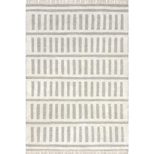 Tapete Rugs USA Merrick de Algodón y Lana 5x8 Negro miniatura 3