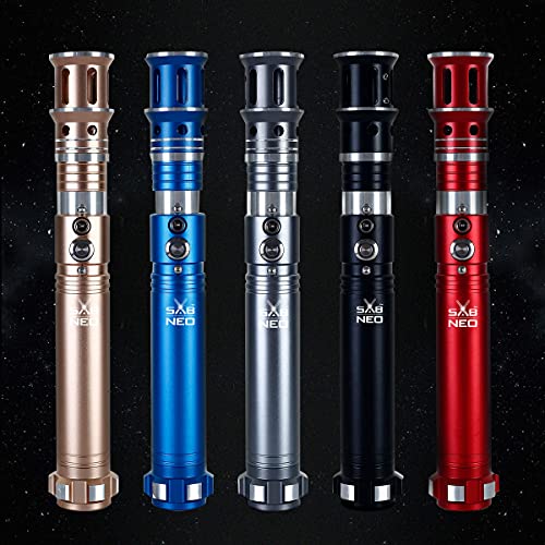 Image of SABNEO Light Saber V7 Changeable Colors-Smooth Swing & Sound Dueling Light Sabers Rgb-10 Sound Effects, Silver, Kid