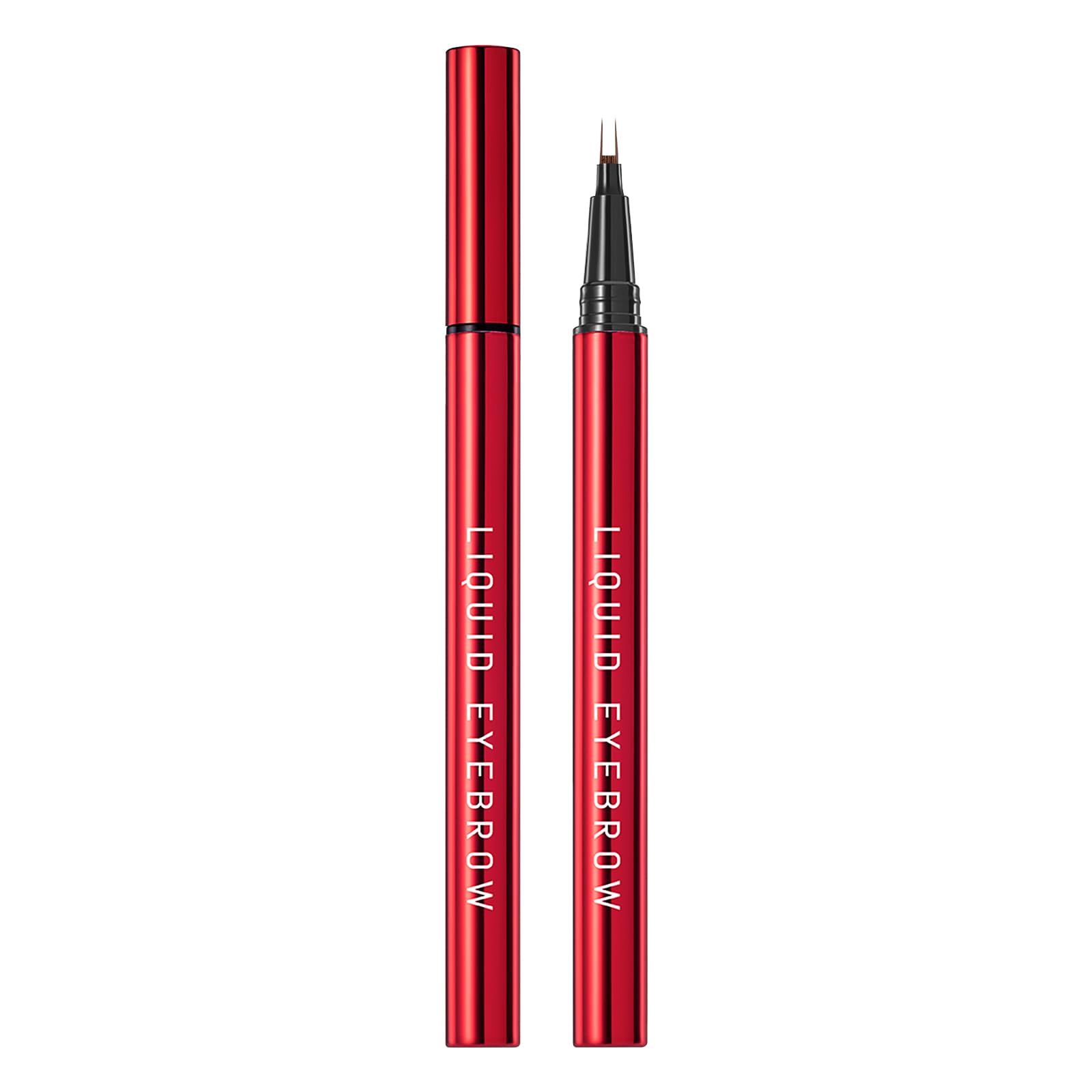 Faux Brow, Microblading Eyebrow Pencil with Hair Like Strokes, Double-Brush Tip Filling Eyebrow Pen for Women, Fast & Precise & Pigmented Makeup, Great for Sparse and Full Brows(03 Dark Brown)