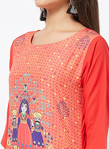 Image of LookMark Womens Printed Crepe A-Line Kurti (Pack of 2 Kurti)