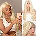 Kalyss 613 Blonde Spitze Front Perücken für schwarze Frauen 2x4 Spitze langen Körper Welle Perücke mittleren Teil natürliche Haaransatz hitzebeständig synthetische Spitze Front Perücken 28 Zoll