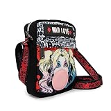 Buckle-Down Unisex Dc Comics Bag, Cross Body, Joker, Killing Joke, wegańska skórzana torba crossbody, Harley quinn, 8.0" x 6.5"