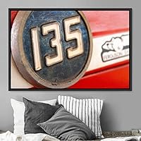 Framed Canvas Wall Art Word Panels 3D Fun Industrial Inspirational Metallic Multicolor Pop Art Typography - 16x24 inches