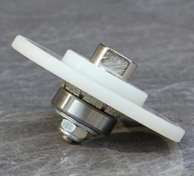 Fraise/profileur manuel en diamant, avec couvercle en nylon blanc pour plans de travail en granit, bullnose complète (B5)
