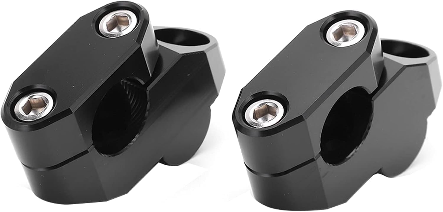 Adaptador de altura de manillar Aramox, elevadores de manillar de 7/8 pulgadas, accesorio universal de modificaci¨®n de motocicleta de aleaci¨®n de aluminio CNC(Negro)