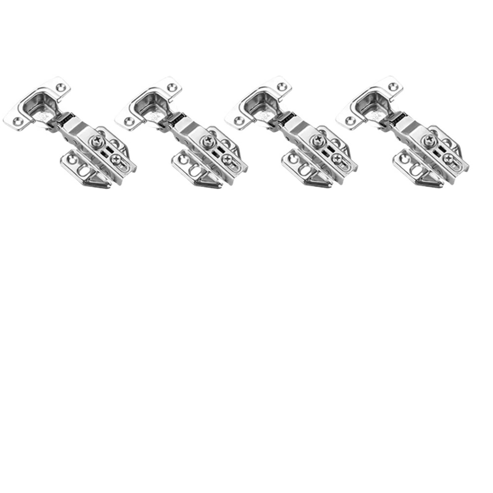 Kdhcvkz Full Overlay 4Pcs 2/4/8Pcs Stainless Steel Cabinet Door Hinges With Screws(Full Overlay 4Pcs)
