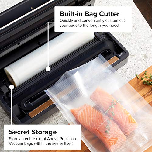 Anova Culinary Precision Vacuum Sealer Pro, Includes 1 Bag Roll, For Sous Vide and Food Storage, black, medium - Image 6