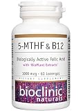 Bioclinic Naturals 5-MTHF & B12 Biologically Active Folic Acid - 60 Lozenges
