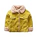 Manteaux bébé, YUYOUG Bébé Fille Veste Polaire Velours Chaud Bébé Vêtements Blouson - Mixte bébé (18-24 Mois, Yellow)
