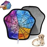 WowPrint Art Spiders Webs - Guante de depilación de mascotas para gatos y perros, reutilizables, electrostáticos, herramienta de cepillo para sofá, ropa, alfombra, muebles, asiento de coche, 1 paquete