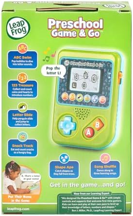 LeapFrog Preschool Game and Go, 2+ Years, Educational Learning Toy, Numbers Letters Shapes Learning Games, Handheld Video Game Style, 10.5x15x3.5cm, 190g 7
