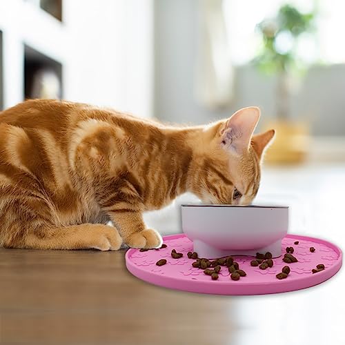 Silicone pet Food mat, Dog Food and Water mat, Raised Edge Rubber mat for Dog Bowls, Prevents Food and Water from staining Floors, Suitable for Small and Medium Pets，10.6\'\' - Thumbnail 3