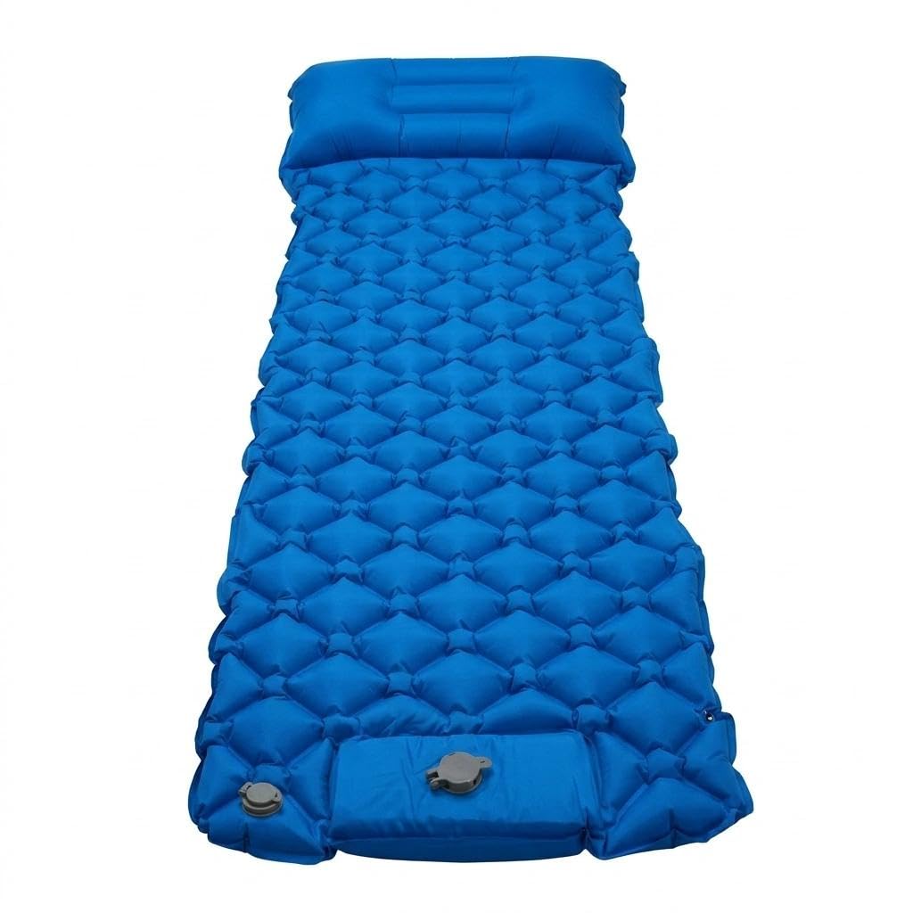 ARCSUN Matelas de Camping Autogonflant avec Pompe à Pied, Tapis de Sol Portable pour Plage, Voyage, Randonnée(Royal Blue,Taille Matelas Petit Double (60 cm x 190 cm))