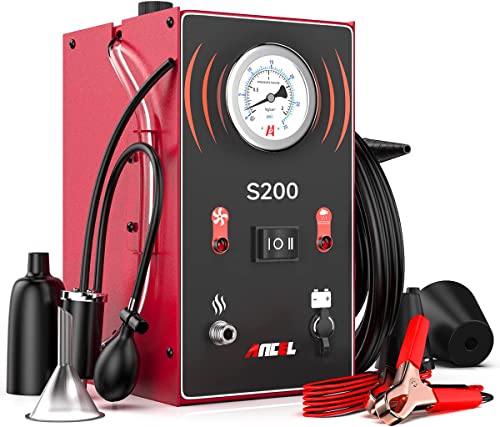 Ancel S200 Smoke Machine Automotive Leak Detector, Evap Smoke Machine Leak Diagnostic Tester, Dual Mode Auto Fuel Pipe System Vacuum Leak Smoke Tester With Pressure Gauge For All Car/Motorcycle/Truck #TOP23