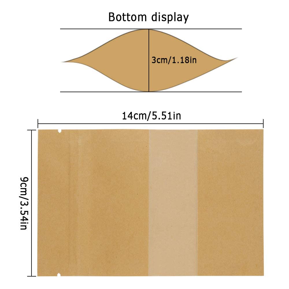FINDIR 100pcs Kraftpapiertüten mit 2 Blatt Etikettenpapier Papiertüten Klein Braun Papierbeutel FINDIR 100pcs Kraftpapiertüten mit 2 Blatt Etikettenpapier Papiertüten Klein Braun Papierbeutel