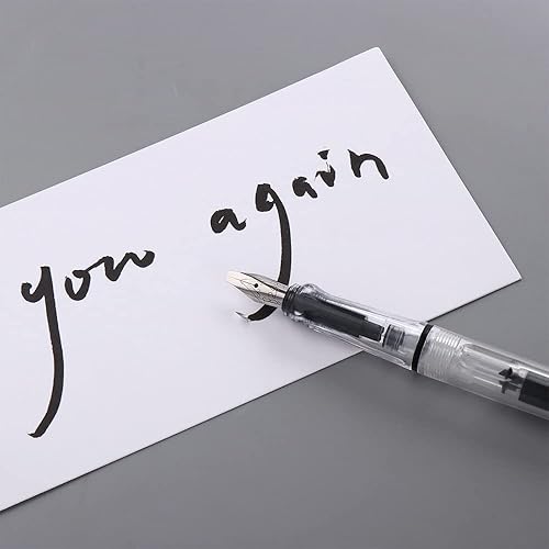Miniatura 7 de Bolígrafo gótico paralelo de caligrafía de punta plana, pluma estilográfica árabe tibetana, flor para arte corporal, suministros de oficina (0.098in)