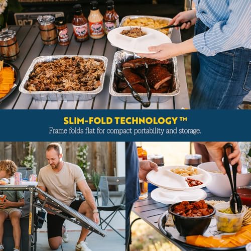GCI OUTDOOR Slim-Fold Table XL | Portable Outdoor 4-6 Person Dining Table, Heat Resistant Aluminum Tabletop, Perfect for Barbecues, Camping, Picnics & Tailgating - image 4