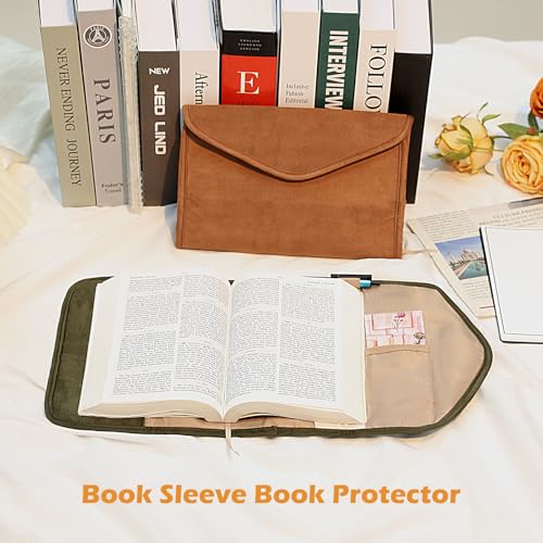 APLUFINE Book Covers with Magnet Flap, Fabric Dust Jacket for Soft Cover Books, Hardcover Books, Paperback Book Protector for Book Lovers, Reusable Book Pouch, Book Sleeve