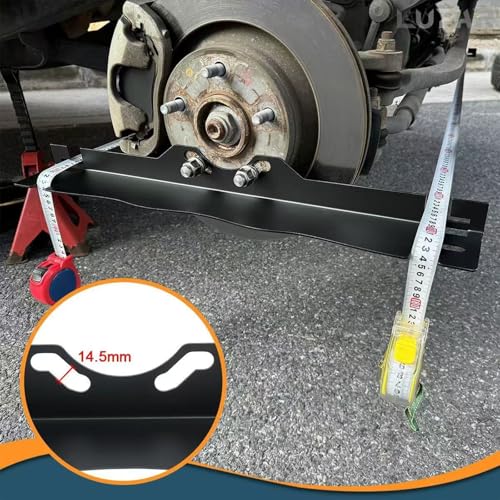 Image of Wheel Alignment Tools, 2PCS Accurate Toe Alignment Measurements Plates Kit, Heavy Duty Stainless Steel DIY Align Measuring Tool Hanging Holes for Various Vehicles (Black)