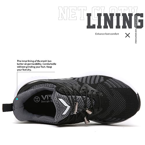 Littleplum Boys Running Shoes Slip On Kids Sneakers Mesh Tennis Shoes Lightweight Breathable for Athletic Gym School Sport 6